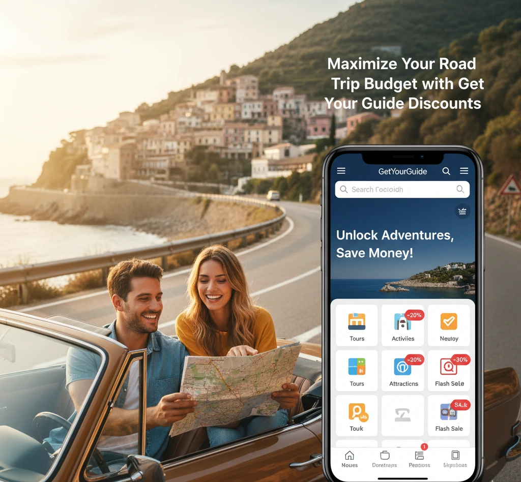 GetYourGuide app on a smartphone showing tour options for Paris.GetYourGuide app on a smartphone showing tour options for Paris.