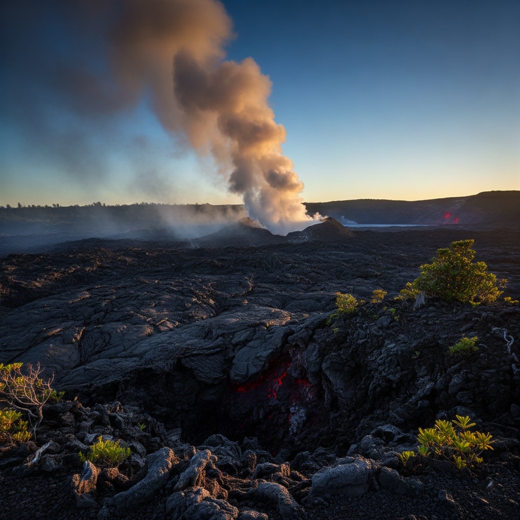 Exploring the active landscape of Hawai'i Volcanoes National Park on a Big Island road trip.